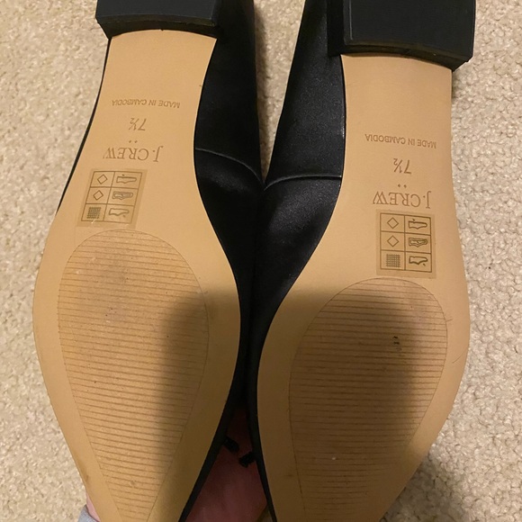 Jcrew black bow flats. Worn twice. 7.5 - Picture 2 of 4